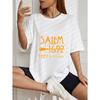 White Oversized T-Shirt Salem 1692 They Missed One Witch Broom Print Casual Summer Top For Women And Girls
