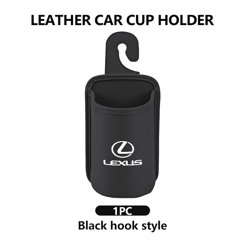 Car Seatback Water Cup Box Leather Mug Drinks Storage Bag Accessories For Lexus RX350 IS250 IS200 GS300 LX570 RC350 UX250h ES350