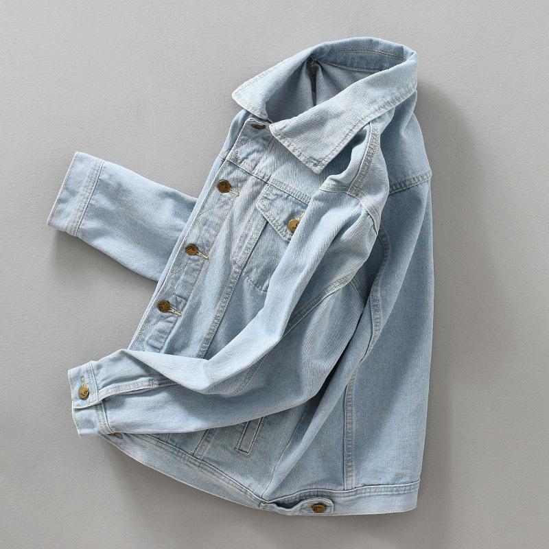 Korean Version Short Denim Jacket Men Youth Fashion Streetwear Vintage Style Button Light Jean Coat Spring Fall Casual Cargo Men Clothing