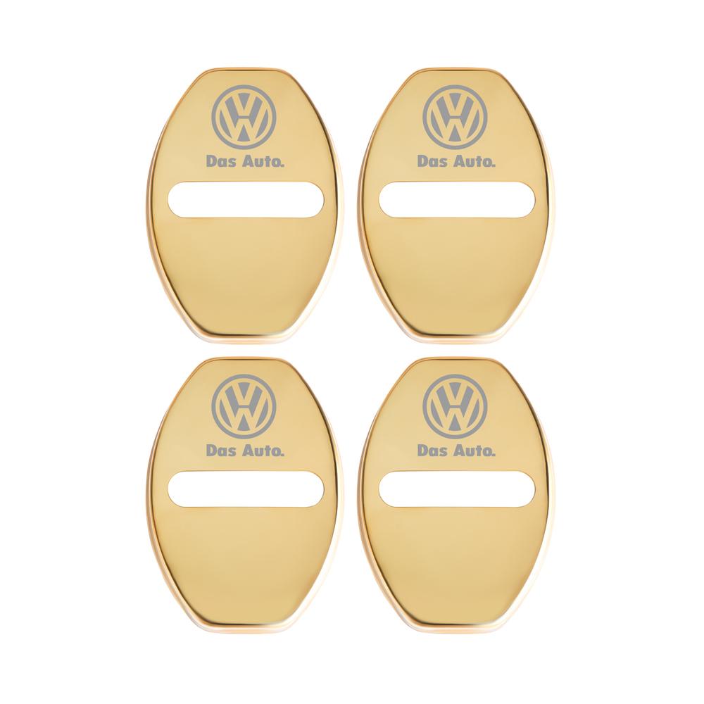 Metal Car Door Lock cover Protective Buckle Cover Sticker For Volkswagen Golf Caddy Passat GTI Lavida Sagitar Scirocco Tiguan