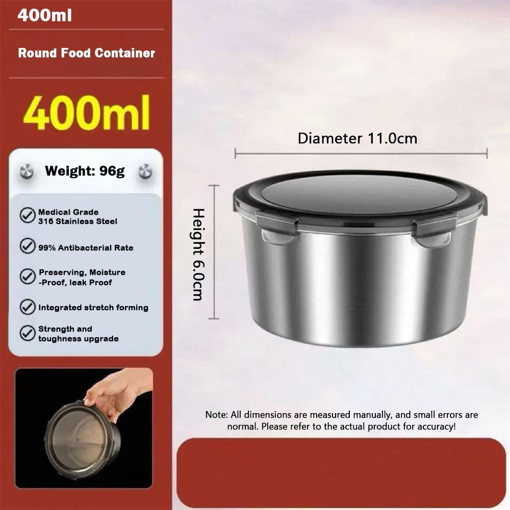 

Durable Leak Proof Lunch Box Round With Lid Bento Box Strong Tightness Food Storage Container Food Storage