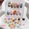 30Pcs Mix Cartoon Doughnut Shape Nail Art Decoration Nail Charm Manicure Decals Nail Salon Nail Accessories