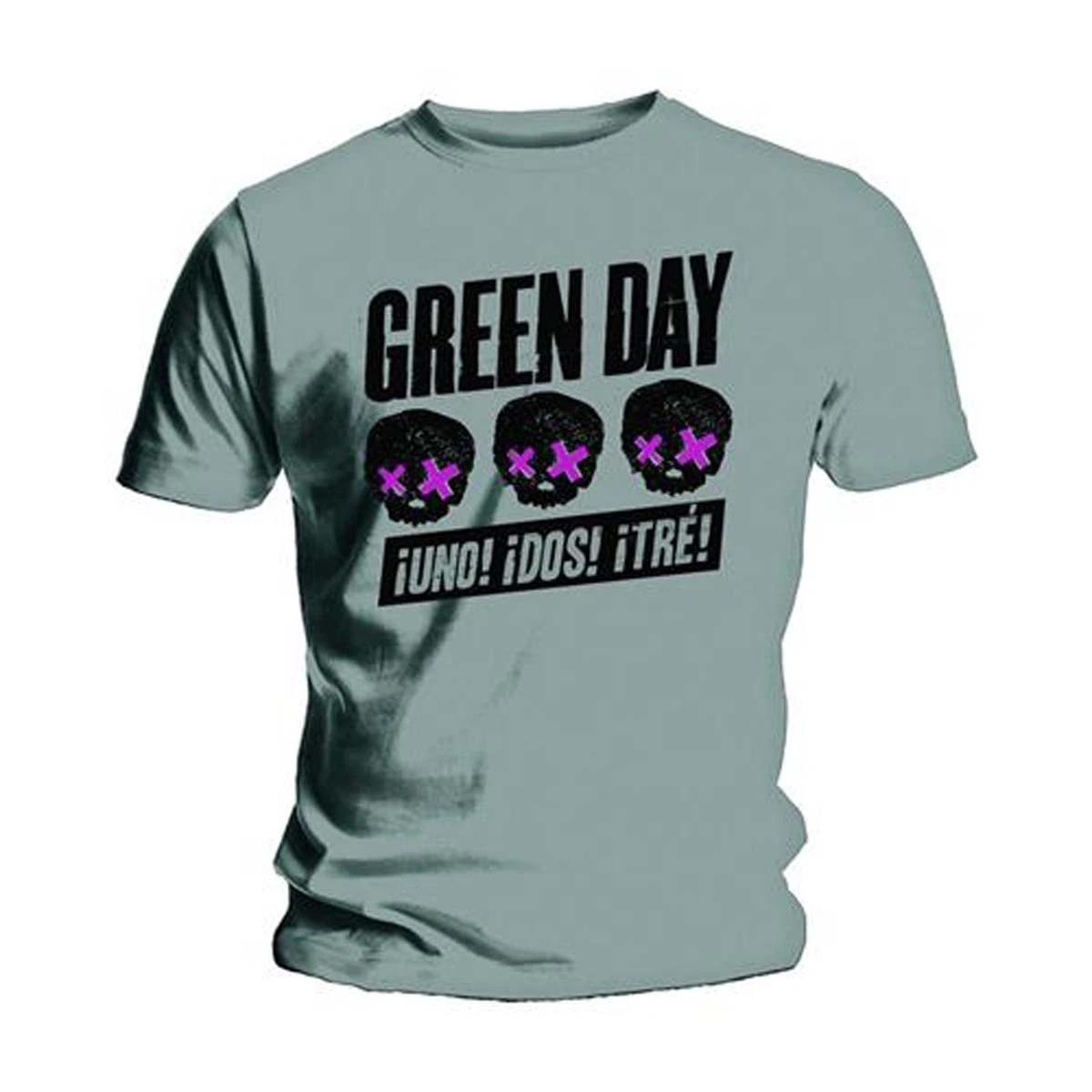 Green Day Three Heads Better Than One Authorized Mens T-Shirt L