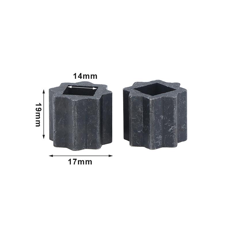 2Pcs Pneumatic Head Adapter Sleeve Actuator Connecting Sleeve Inner Square Outer Octagonal Sleeve Ball Valve Reducer Sleeves