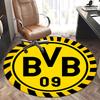 BVB,Dortmund Chair Mat Round Rug Office Carpet, Non Slip, Suitable for Living Rooms, Bedrooms Decor.1205016a