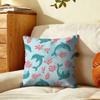 Dolphin Pattern Cushion Cover Plush Fabric Soft DoubleSided Printed Sofa Warm Winter Home Gift Pillow Cover