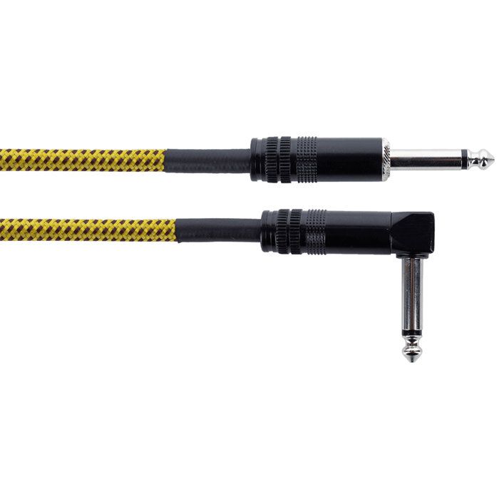Câble instrument - CORDIAL - EI5PR-TWEED - 5 m - Jack mono - Jaune/Noir