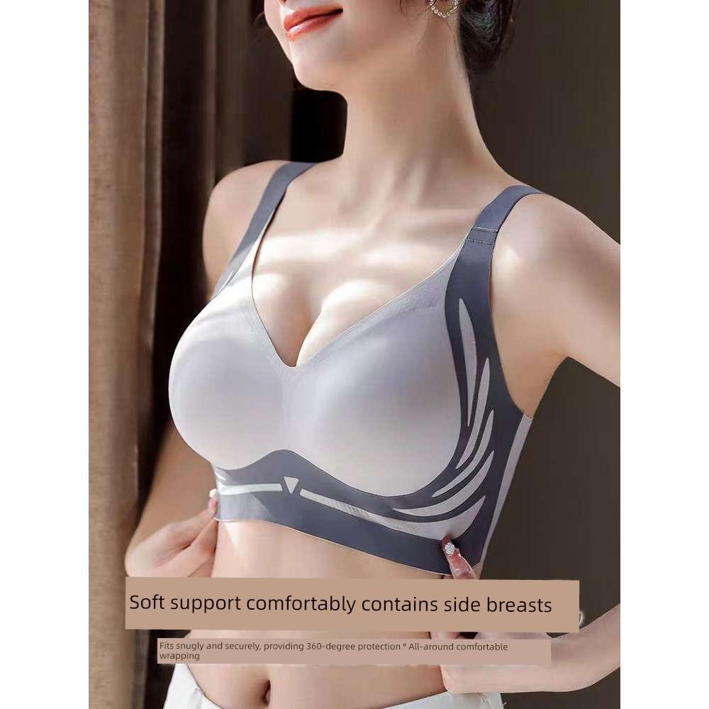 Lifting and Gathering Small Bust Bra, Seamless Underwear for Women, Anti-Sagging, Wireless, Push-Up Bra, Sports Vest