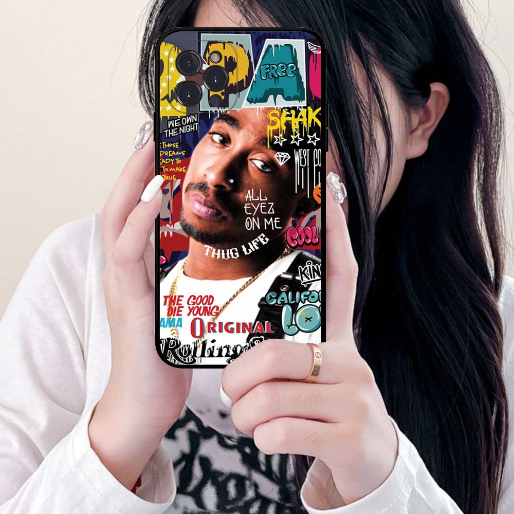 American Rapper T-Tupac S-Shakur Phone Case For Iphone 17 Air 16 15 14 13 12 11 Pro Max 16 15 14 Plus TPU Soft Case