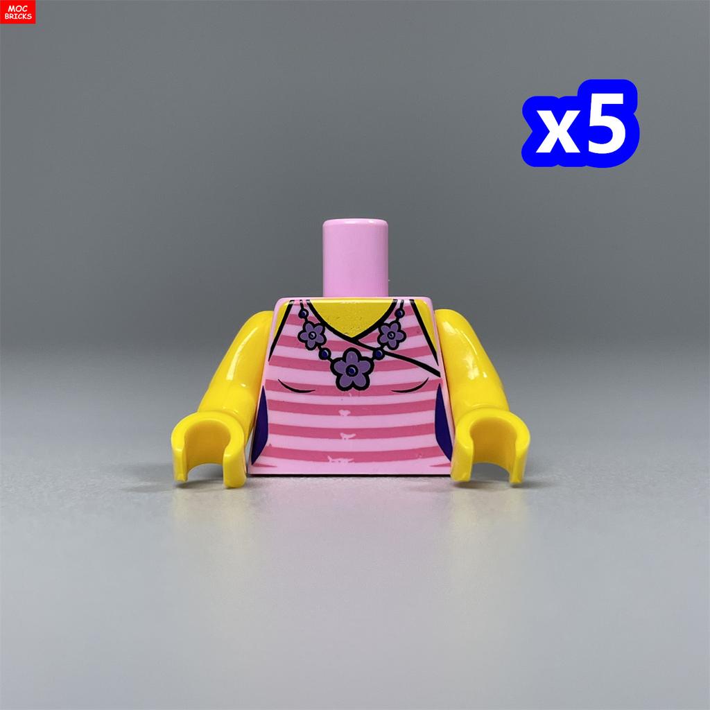 MOC Bricks 4cm Figure Printed Body Part Suit Torso Women Man Baseball Uniform Building Blocks Assembles Children's Toys Gifts