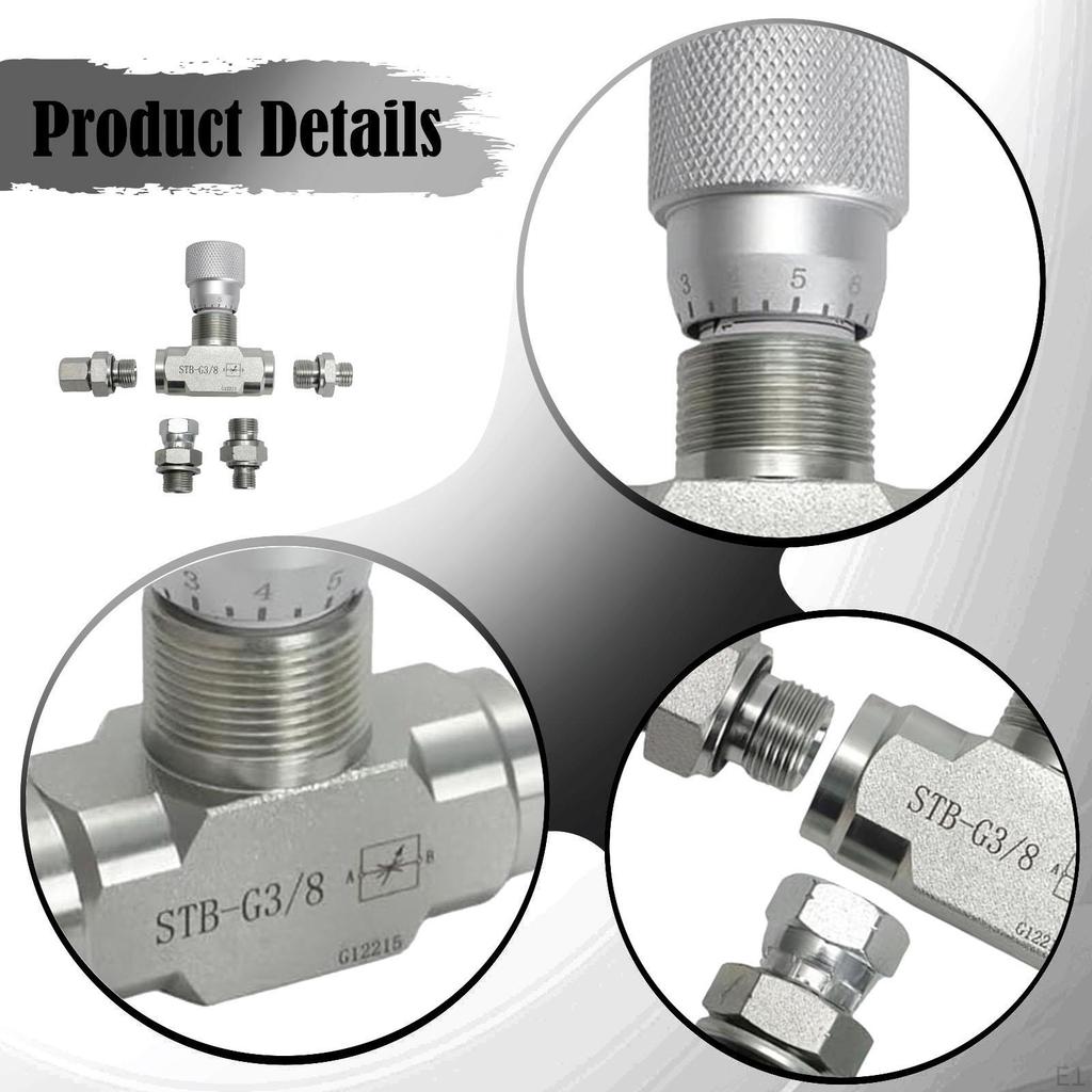 -g3/8 Hydraulic Control Valve Carbon Steel Spare Part for 1-2T Mini Excavator