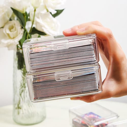 Playing Card Box, Card Storage Box | Small Card Storage Box, Transparent Card Storage Box with Lid, Multifunctional Storage, Dustproof Storage Box, Ca