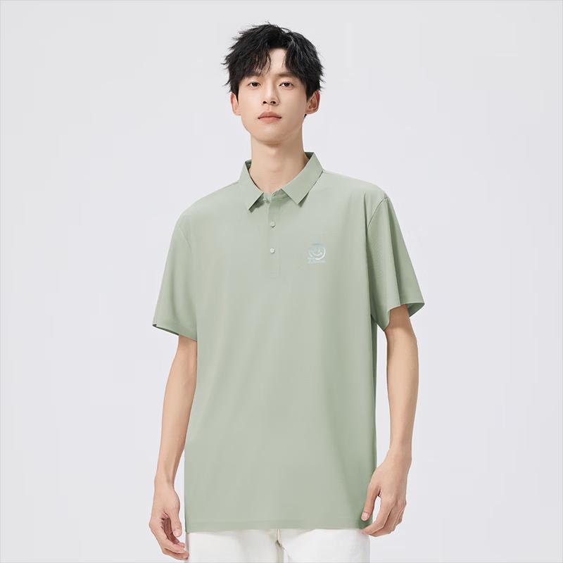 Mark Fairwhale Men's Cool-touch Quick-dry Smiley Print Polo Shirt