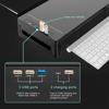 ABS RGB Monitör Standı Yükseltici Masa Desteği 3 USB3.0 Klavye Fare Saklama Rafı Ekran Rafı Şarj Kablolu Çekmeceli Telefon Tutuculu Siyah