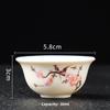 4pcs Ceramic Teacup Household Tea Cup Kungfu Tea Set Small Teacup Drinking Utensils Office White Porcelain Tea Cup