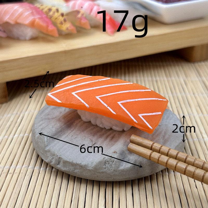 Symulacja 3d Model Sushi Zabawki do gotowania Japońskie jedzenie Sushi z łososiem Kulka ryżowa Symulacja Model jedzenia Rekwizyty wystawowe Brelok Biżuteria