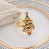 6pcs Christmas Napkin Rings Set Napkin Rings For Dinner Party, Wedding, Birthday Christmas Home Table Decoration Accessories