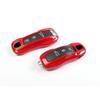 Red Car Key Case Replace Accessories Remote Control Fob Protective Shell For Porsche Panamera Macan Taycan 718 911 Cayenne