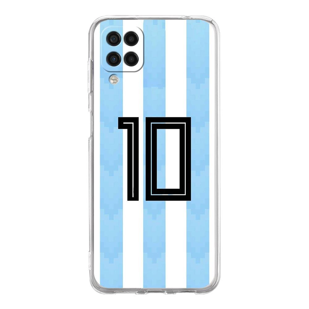Soft TPU Cover for Samsung Galaxy A25 A23 A22 A52S A31 A72 A73 A17 A07 A13 A11 5G Transparent Phone Case Football 10 Player Bags