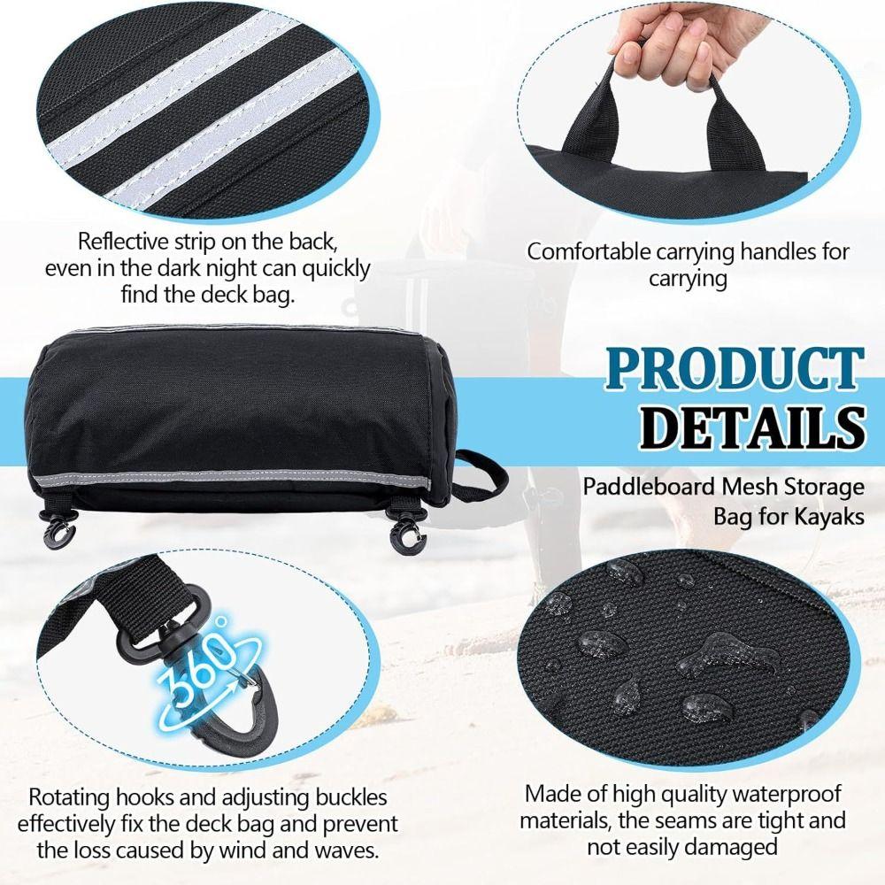 Reflective Stripe Paddleboard Bag with Fixed Buckle Surf Pack New Surf Storage Bag  Summer Rafting