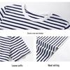 MINISO Women's Striped Cotton Crew Neck T-Shirt