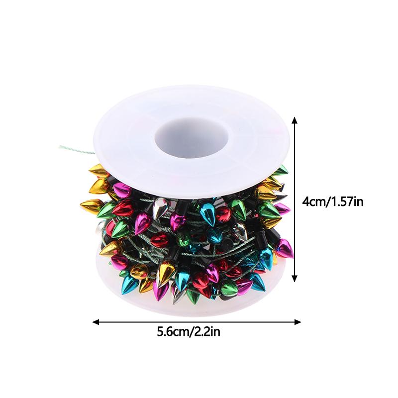 5M/Roll Christmas Garland Colorful Bulbs String Xmas Tree New Year Gift Diy Dollhouse Ornaments Party Supplies Not Led