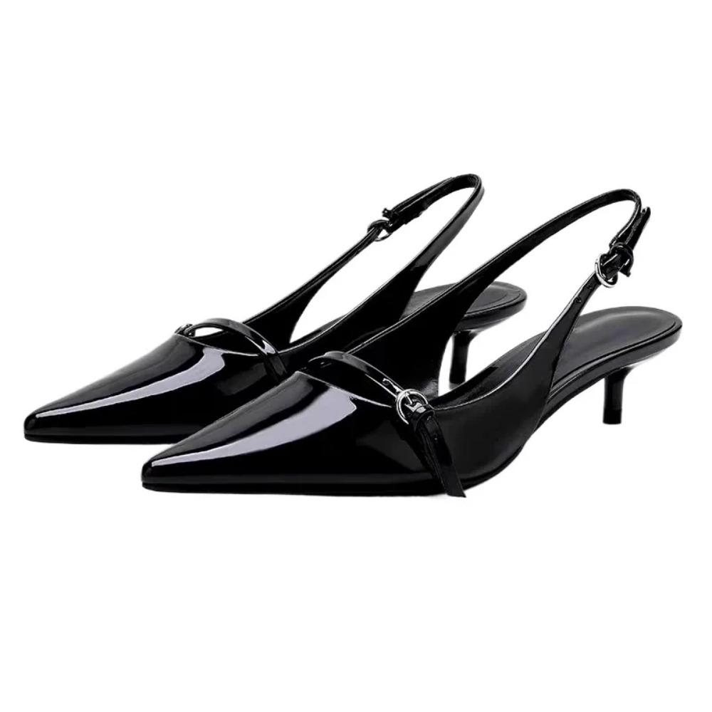 Sexy Women High Heels Sandals Pointed Toe Summer Shoes Slingback Slippers New Dress Party Woman Pumps Sandalias