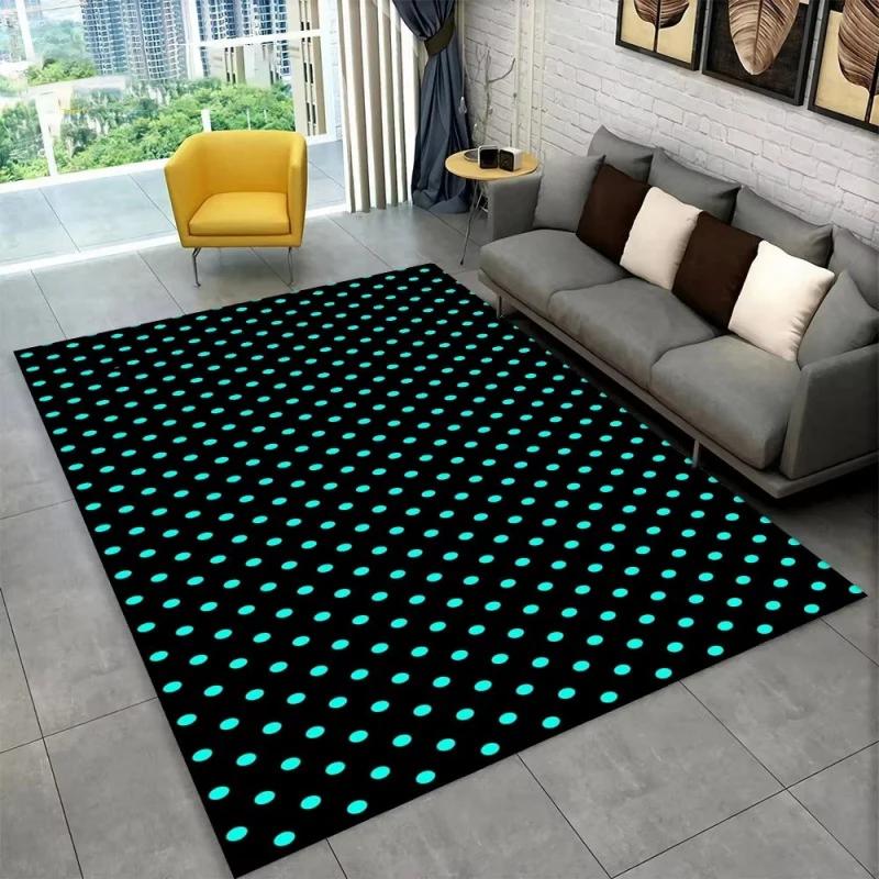 3D Geometric Illusion Area Rug Abstract Modern Carpet for Living Room Bedroom Kids Play Room Non-Slip Floor Mat