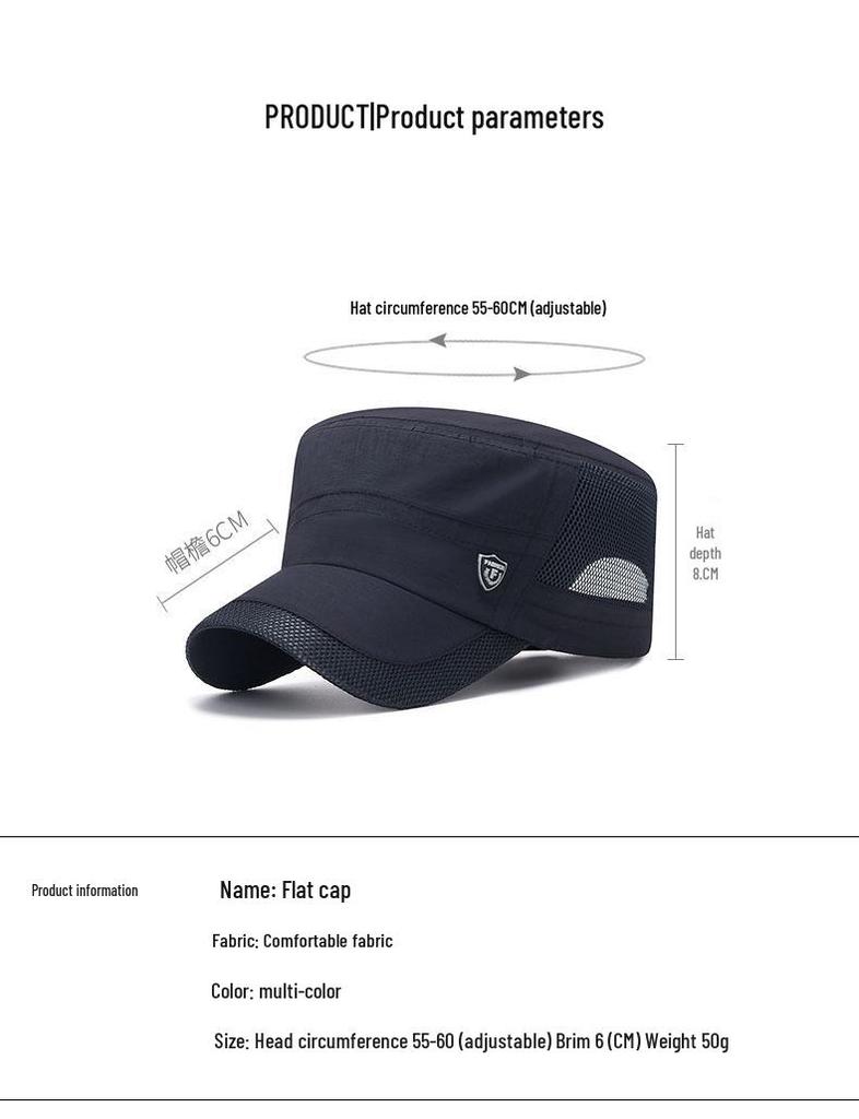 Unisex Quick-Dry Sunshade Mesh Baseball Cap for Spring and Summer