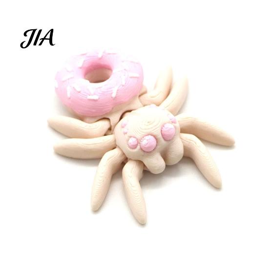 Modern Interior Sculptures 3D Printed Spider Figurine, Articulated Fidget Toy, Movable Joints Small Figurine for Balcony Animal Creative Desktop