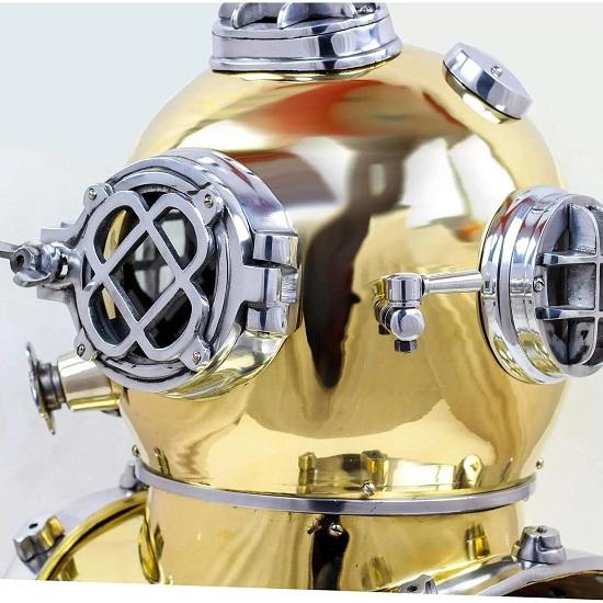 US Navy Mark V Diving Helmet Scuba Diver Decorative Helmet SCA Replica Maritime Decor