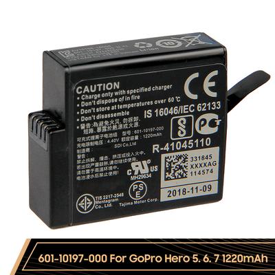Rechargeable Lithium Battery For GoPro Hero 7 Hero 6 Hero 5 601-10197-000 Action Camera Battery 1220mAh