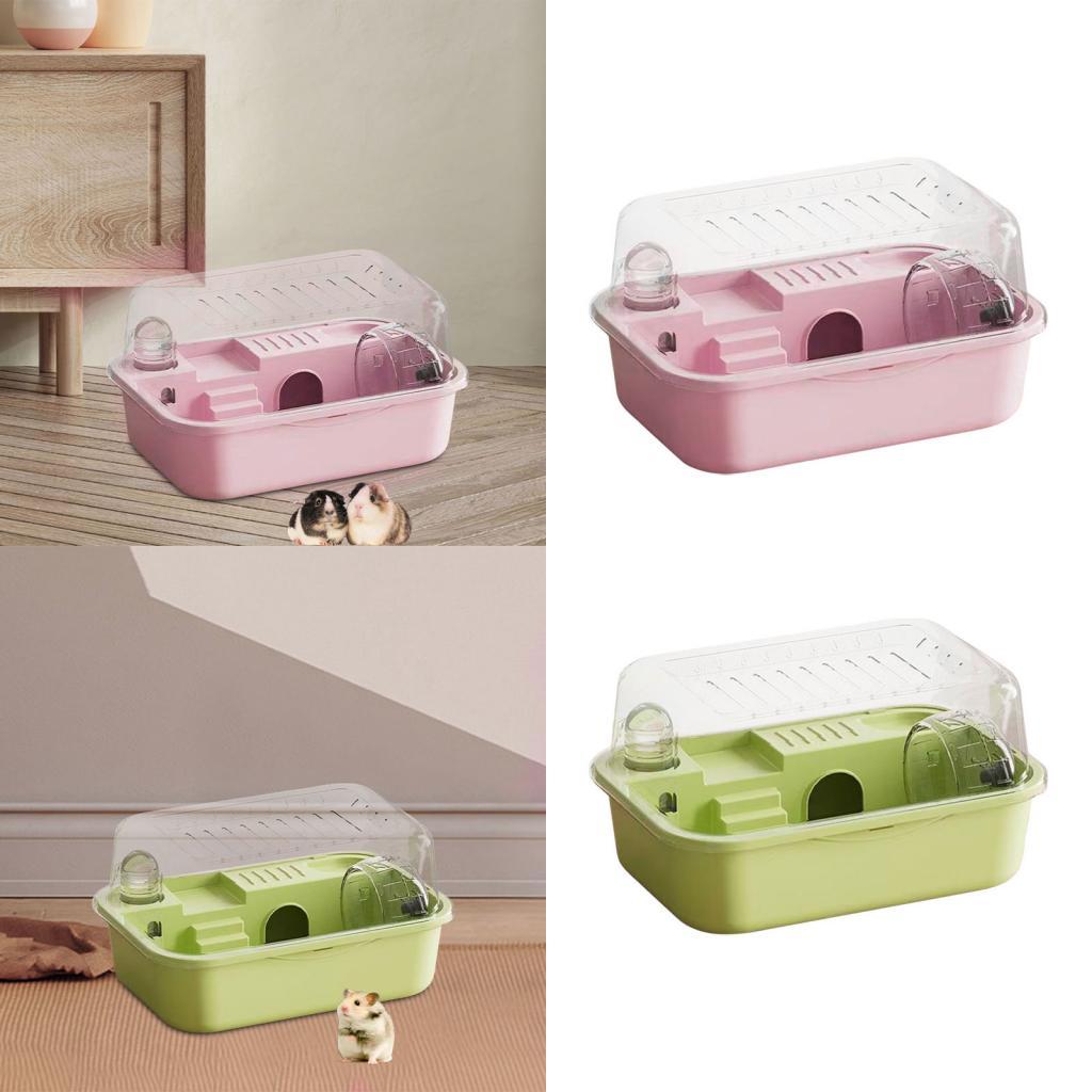 Hamster Habitat,Large Hamster Cage,Breathable Portable Exercise Playing House House Small Animal Cage for Small Animals Mice