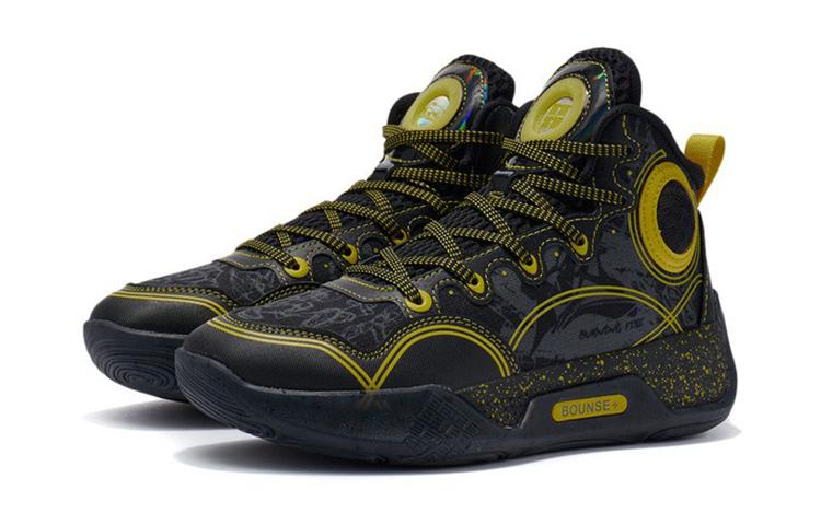 Li Ning YOUNG Abrasion Resistant High top Children's Basketball Shoes Black Kids' YKBR072-3