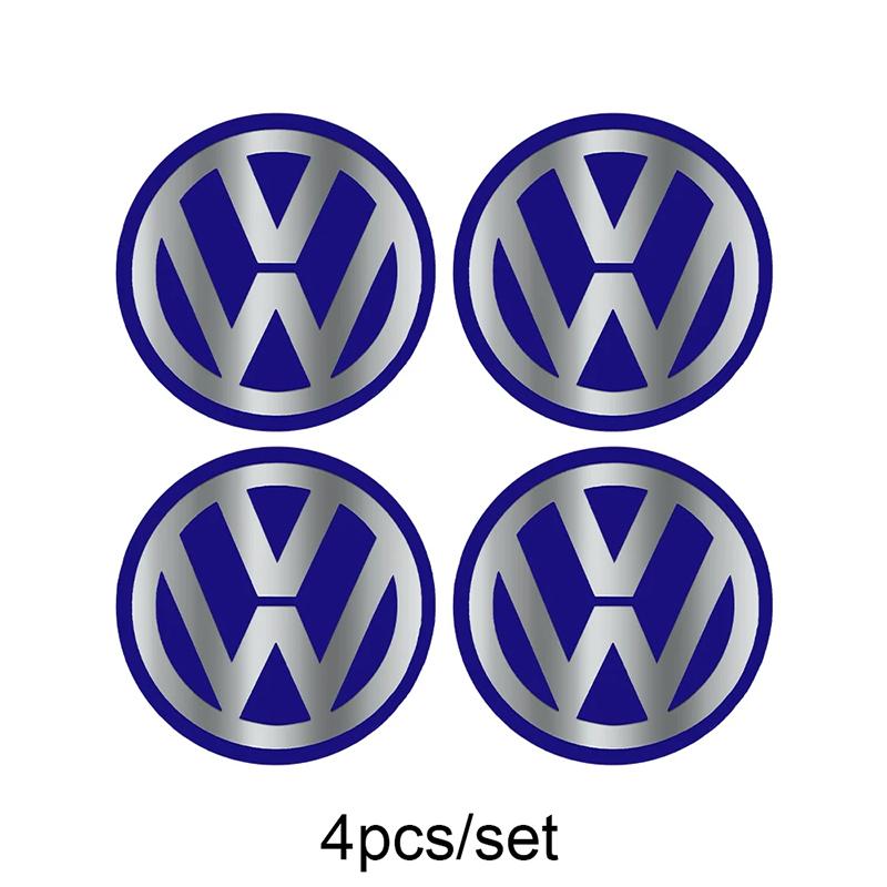 Für VOLKSWAGEN VW 4 Stück 56mm Auto Radnabenkappe Aufkleber Nabenkappe Emblem Für Volkswagen VW R Line GTI Golf 5 7 Caddy Passat b6