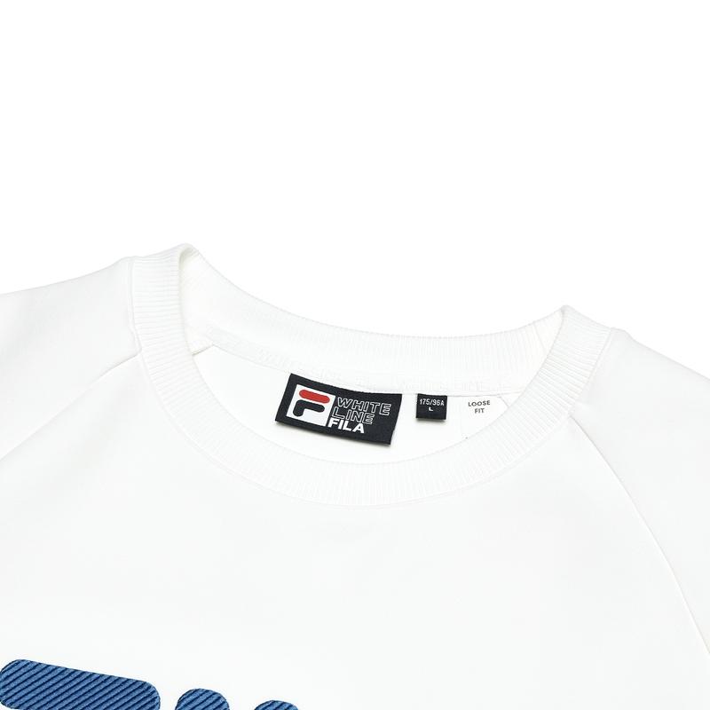 Men's FILA Sweatshirts Men's Standard White Crew Neck Moderate Regular