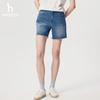 HAZZYS Women's Retro A-Line Washed Denim Shorts