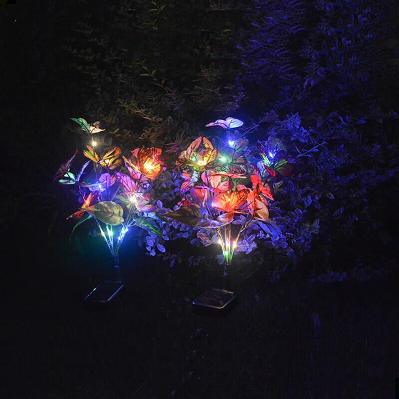 Enpufike LED Solar Butterfly Garden Stake Light