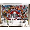 Graffiti Mural Retro Nostalgic 3d Brick Wall Mural Car Graffiti Poster Large Mural Creative Cafe Restaurant Wallpaper