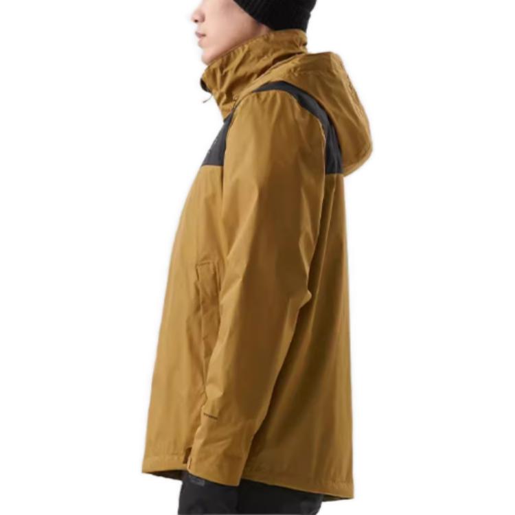 THE NORTH FACE Urban Exploration Outdoor Hiking Waterproof, Windproof, And Breathable Windbreaker Jacket Men's Brown NF0A7WCU-YW2