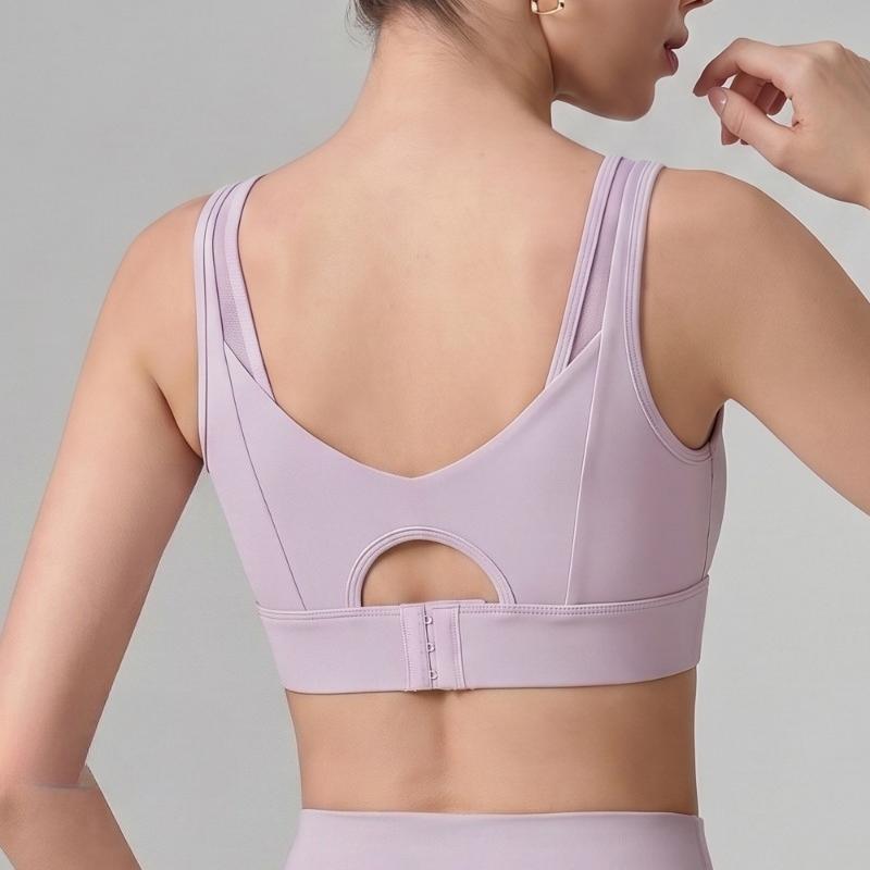High Support Plus Size Sports Bra for Women Hollow Back Shockproof Running Fitness Tank Intimates