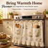 Sunshade Curtains for Kitchen Oven Curtain with Pockets, Dustproof Durable Polyester Hanging Drape, Window Valance Easy Wash Decorative Shade