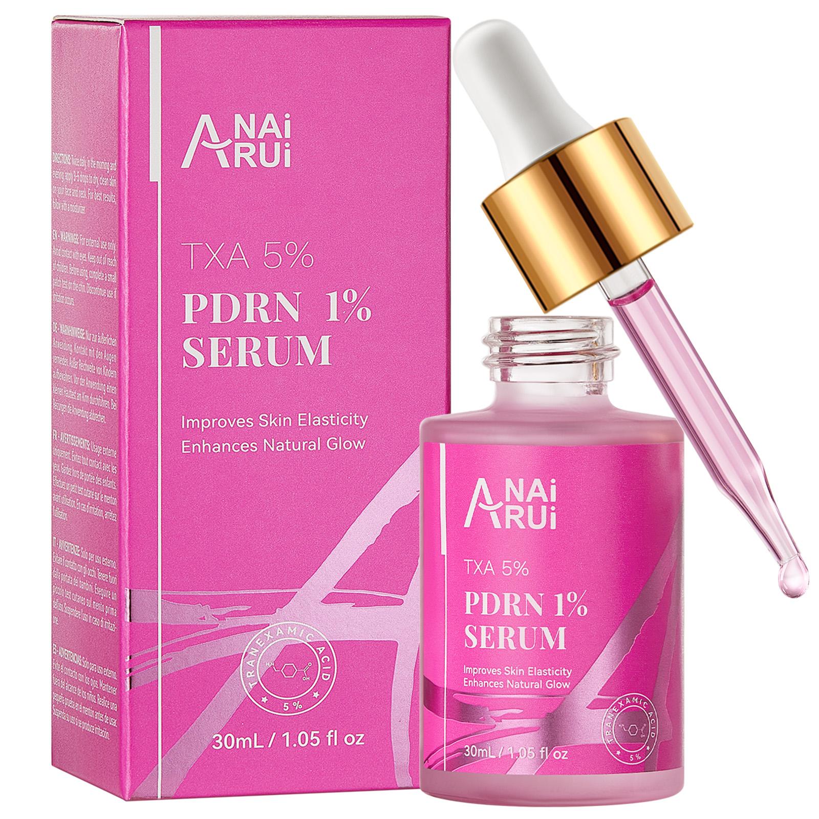 ANAiRUi PDRN 1% + TXA 5% Face Serum, Brightening & Hydrating for All Skin Types, 30ml