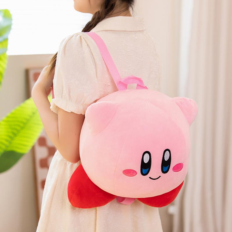 Anime Kawaii Star Kirby Handbag Charming Backpack Soft Game Dolls Toys for Children Birthday Gifts