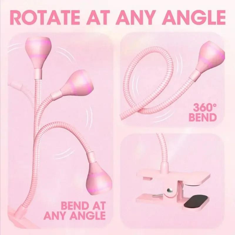Nail Led Lights Dryer UV Lamp Double Head Ultraviolet Clip-OUltraviolet Nail Lampn Desk Flexible Mini USB Gel Curing Manicure Pedicure Salon Tools