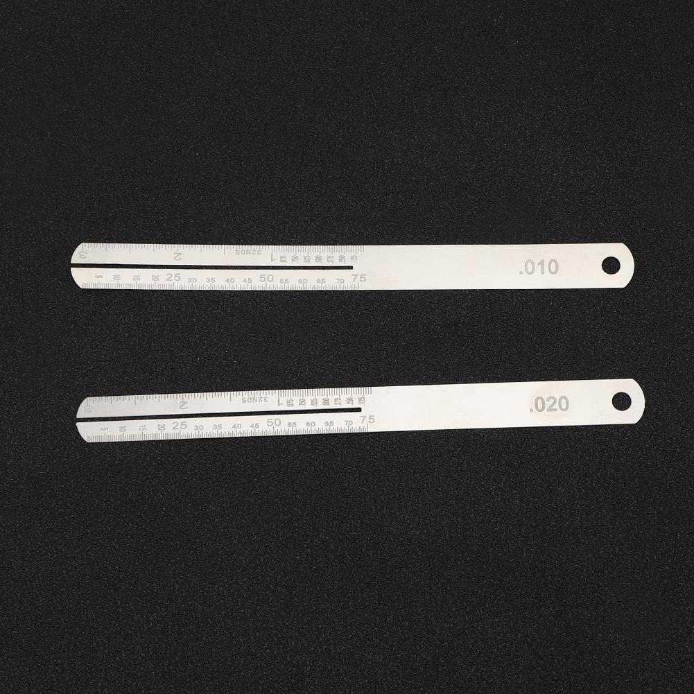 2Pcs Fingerboard Fret Protector Stainless Steel Fretboard Guard Repair Tool with Scale