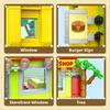 Non-Toxic New Burger Shop City Street View Building Blocks Toys 342Pcs Small Particle Building Blocks Educational Toys For Kids Gifts