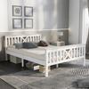 Several Vertical Supports Children Bed White High Stability Sleeping Security Solid Wood Double Bed Bedroom Furniture