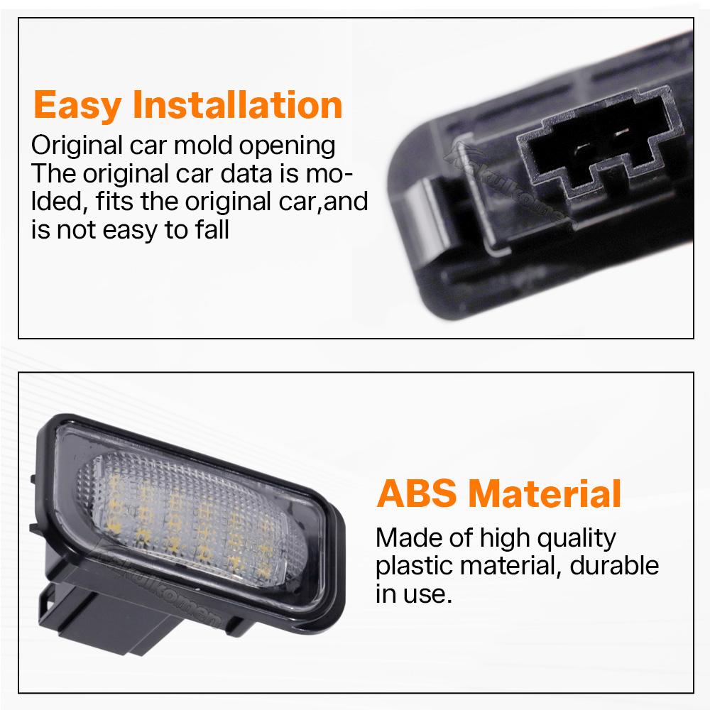 LED Number Plate Lamp For Benz C-Class W203 CLK-Class A209 W209 SL-Class R230 Convertible White License Plate Light Assembly