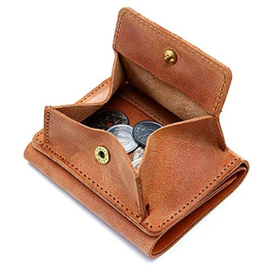 AGILITY affa "Lion" Mini Wallet, Tri-fold Wallet, Ultra-Small Leather Wallet, Genuine Leather, Mini, Small, Thin